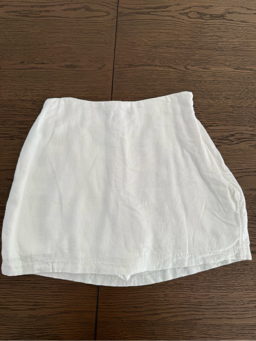 Abercrombie & Fitch Linen White Mini Skirt